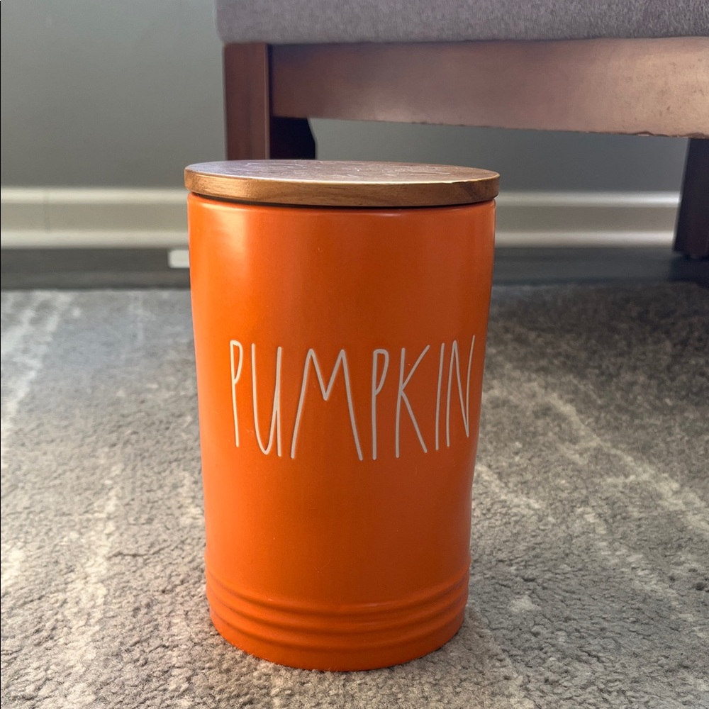 Rae Dunn Orange Pumpkin Canister with Lid